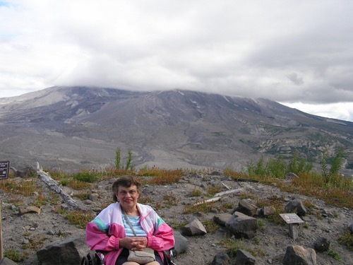 Mom at Mt. St. Helen's